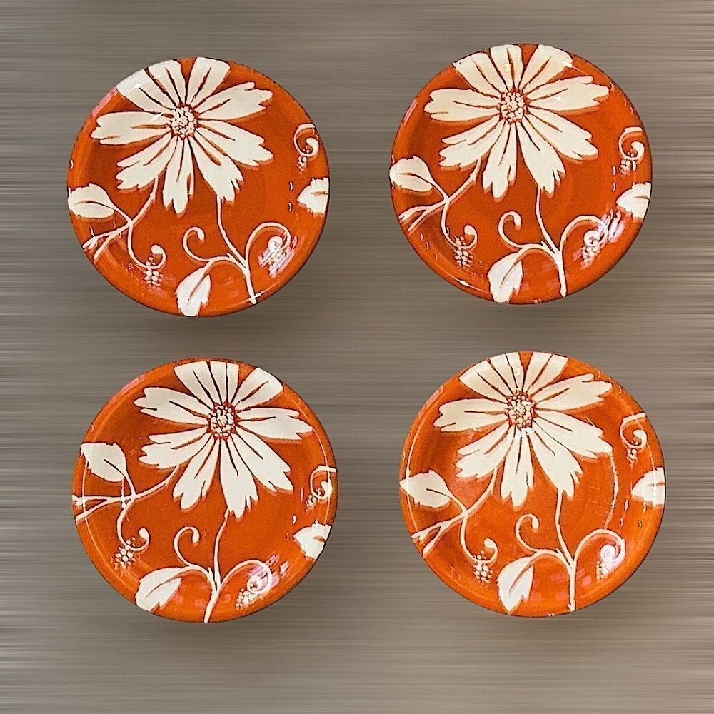 Mesa Home Products Floral Salad/Dessert Dishes Set of Four